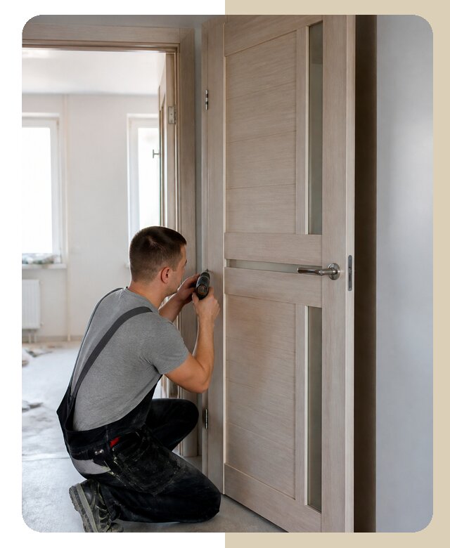 Монтаж деревянной двери в Магнитогорске по цене от 4655 р. | ДвериЛегко-Мгн